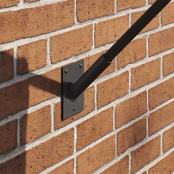 vidaXL Lipu Posti Hoidja Must 10.5 x 7.5 x 0.2 cm Teras