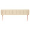 vidaXL voodipeats servadega, kreemjas, 203x23x78/88 cm, kangas