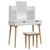 vidaXL Tualettlaua komplekt FAUSKE 5 pcs Valge 100 x 50 x 143 cm