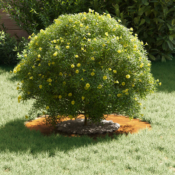 vidaXL sobiv lame puu rõngale Pruun Ø30 / 60 cm Kulunud teras