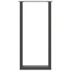 vidaXL baarilaua jalad U-kujulised 2 tk, antratsiithall, 50 x (100-101) cm, teras