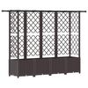 vidaXL T&otilde;stetud Padi Kase ja Katusega Pruun 202 x 40 x 138 cm PP