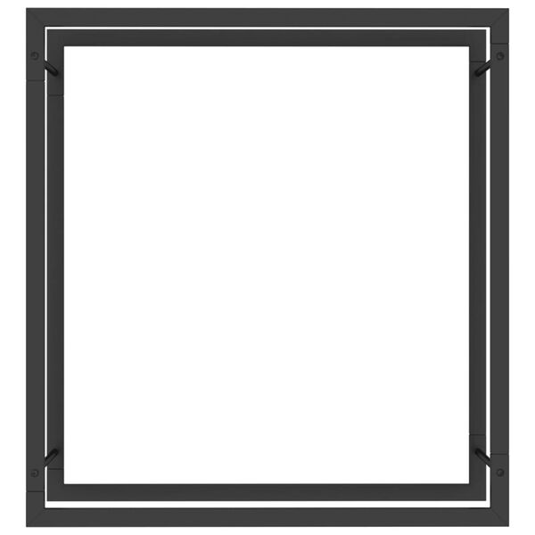 vidaXL küttepuude rest, mattmust, 80x28x86 cm, teras