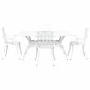 vidaXL Aia s&ouml;&ouml;gilaudade komplekt 5 pcs Valge Alumiinium