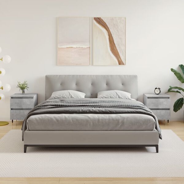 vidaXL &ouml;&ouml;kapid 2 tk, betoonhall, 40 x 35 x 50 cm, tehispuit