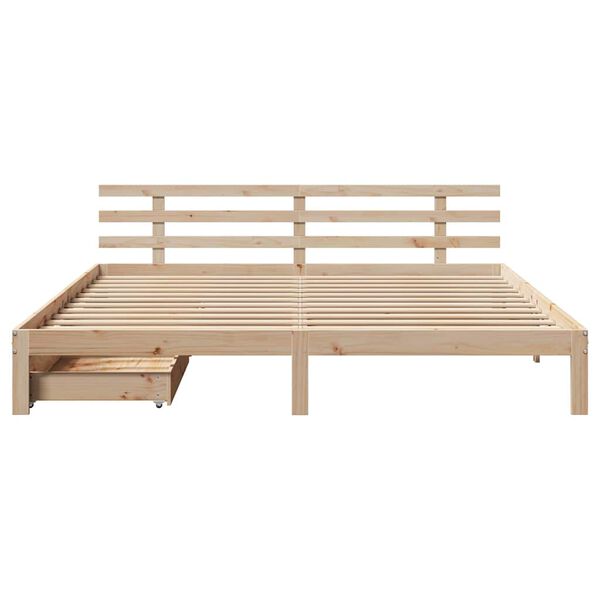 vidaXL sahtlitega voodiraam, ilma madratsita, 200x200 cm