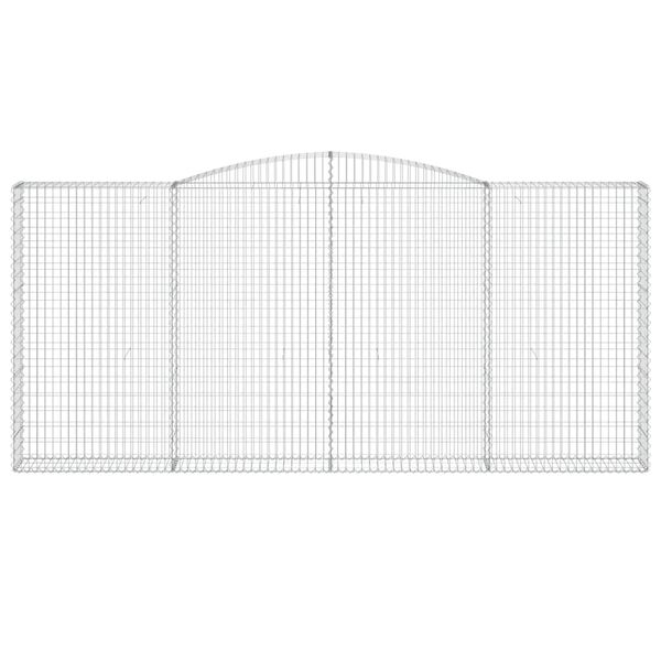 vidaXL kaarekujulised gabioonkorvid 8 tk, 400x30x180/200 cm, raud