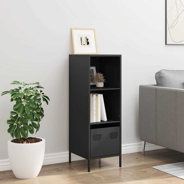 vidaXL kõrge kapp, must, 35x39x103,5 cm, teras