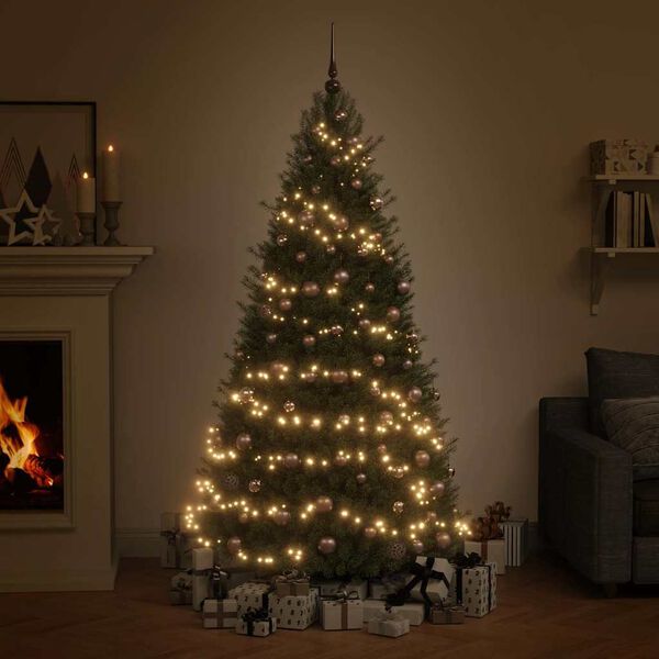 vidaXL 120-osaline jõulukuulide komplekt, 300 LEDi, roosa kuld