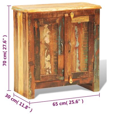 vidaXL vanaaegne taastatud puidust kapp kahe uksega