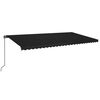 vidaXL k&auml;sitsi sisset&otilde;mmatav varikatus LED, 600 x 350 cm, antratsiit