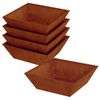 vidaXL Aia istutuspot 5 pcs Rooste 50 x 50 x 15 cm terase t&uuml;&uuml;p