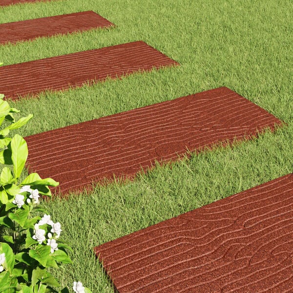 vidaXL Sammukhind 6 pcs Punane 60,5 x 25 x 2 cm Kumm