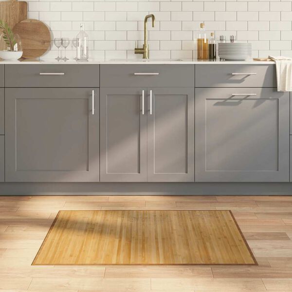 vidaXL vaip, ristk&uuml;likukujuline, naturaalne, 70 x 100 cm, bambus