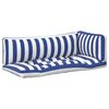 vidaXL V&auml;li patja 3 pcs Sinine ja Valge 103 x 58 x 10 cm kangas