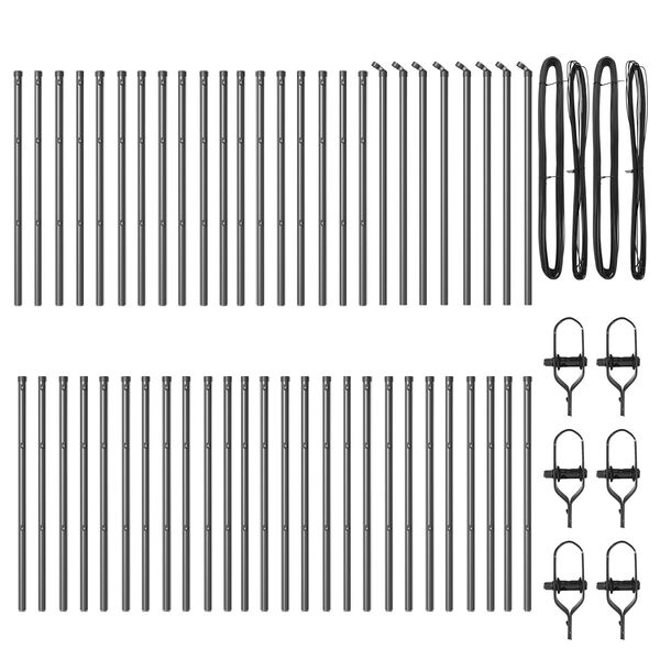 vidaXL Aiapost 52 pcs Hall 3,2 x 3,2 x 100 cm