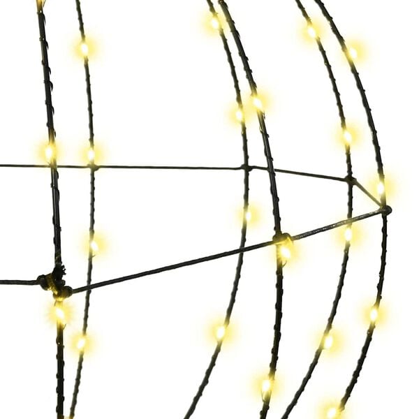 vidaXL Pall koos 192 LED-iga 2 pcs Soe valge 43.5 cm Metall