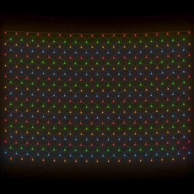 vidaXL jõulutulede võrk, värviline, 4 x 4 m, 544 LEDi, siseruumi, õue