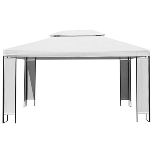 vidaXL varjualune, LED-n&ouml;&ouml;rvalgustitega, 3 x 4 m, valge