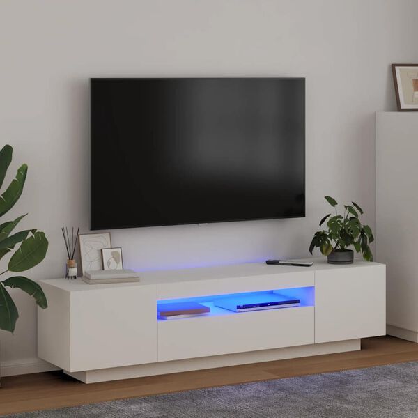 vidaXL telerialus LED-tuledega, valge, 160 x 35 x 40 cm