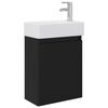 vidaXL Vannitoa vanity &uuml;ksus koos segistiga Must 45,5 x 22,5 x 84 cm