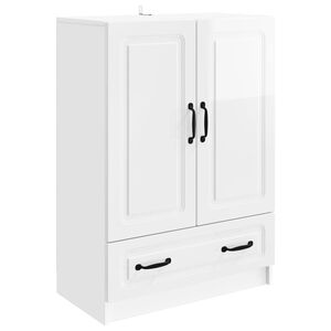 vidaXL K&otilde;ide sahtliga K&otilde;rgl&auml;ikega valge 66 x 34,5 x 92 cm Tehispuit