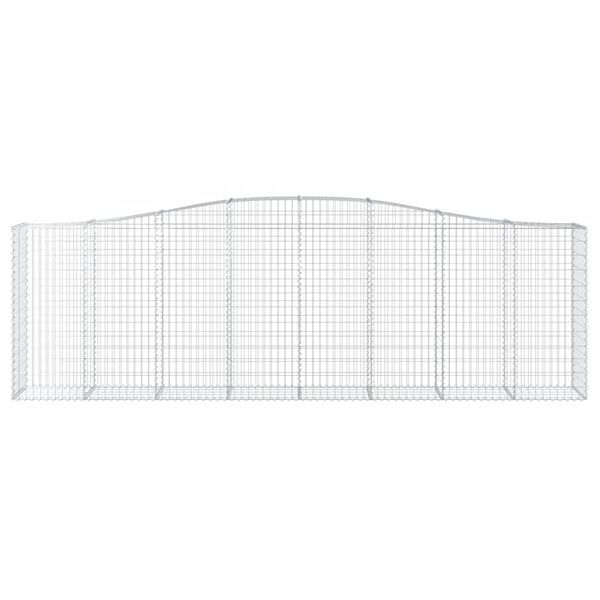 vidaXL kaarekujulised gabioonkorvid 15 tk, 400x50x120/140 cm, raud