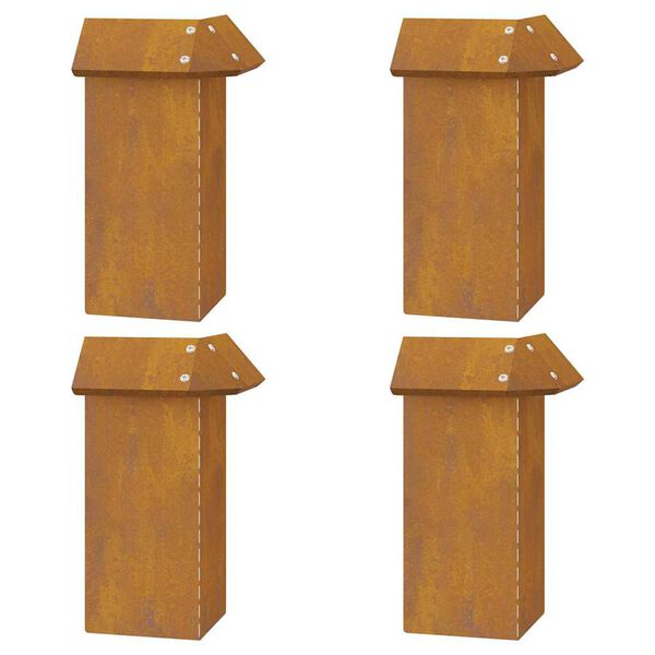 vidaXL Rästikuaed 8 pcs Rooste terase tüüp