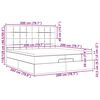 vidaXL Ottomani voodiraam madratsiga, tumepruun, 100x200cm, kangas