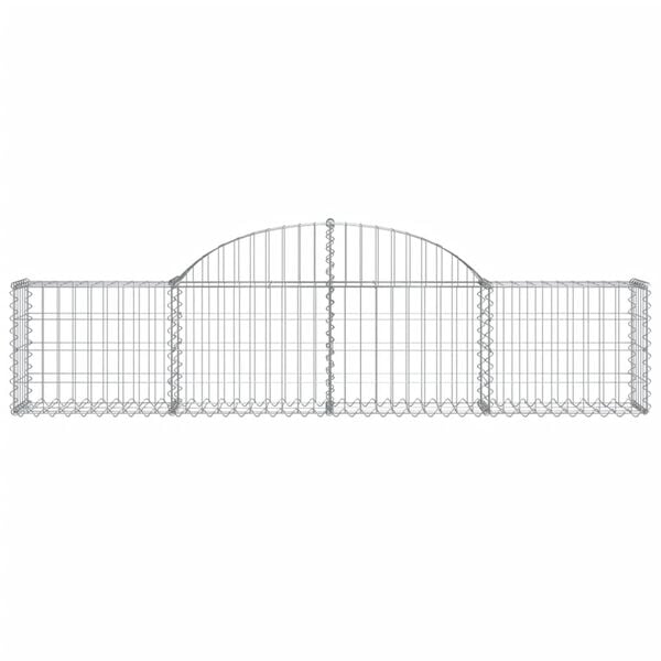 vidaXL kaarekujulised gabioonkorvid 11 tk, 200x30x40/60 cm, raud