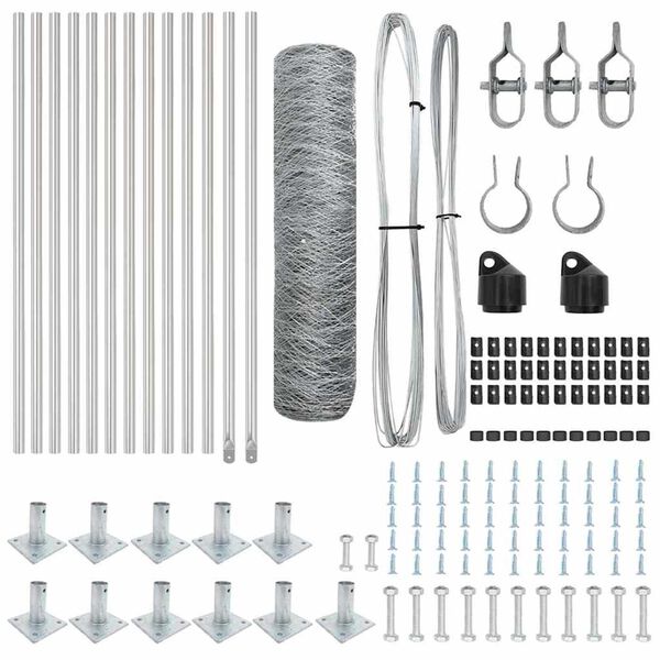 vidaXL Aiapost H&otilde;bedane 25 x 0,6 m (36 mm naast) Teras