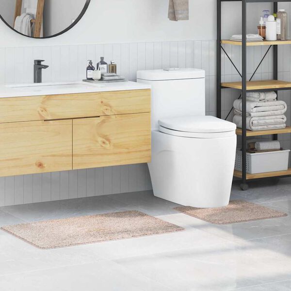 vidaXL Libisemiskindel vannimatti komplekt 2 pcs cream PP