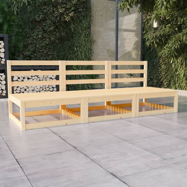 vidaXL 3-osaline aiadiivan, toekas m&auml;nnipuit