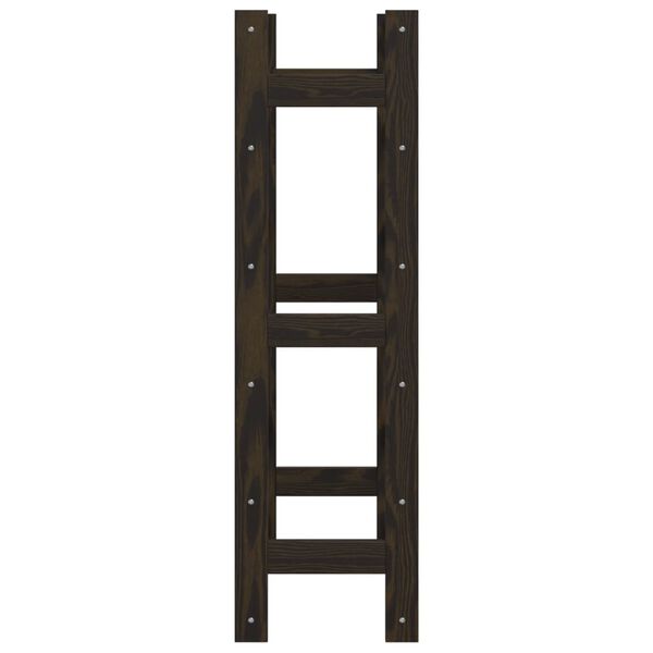 vidaXL veiniriiul 30 pudelile, must, männipuit