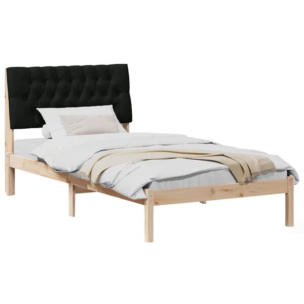 vidaXL Voodiraam Pehme Peatoega peaga Pruun 100 x 200 cm M&auml;nnipuit