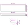 vidaXL Akna aluskate Must puitstriibuga 60 x 20 x 4,5 cm PVC