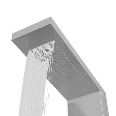 vidaXL dušipaneeli süsteem, roostevaba teras, kandiline
