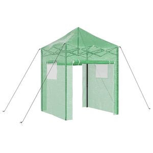 vidaXL Kasvuhoone koos pop-up raami Roheline 200 x 200 x 300 cm Raud