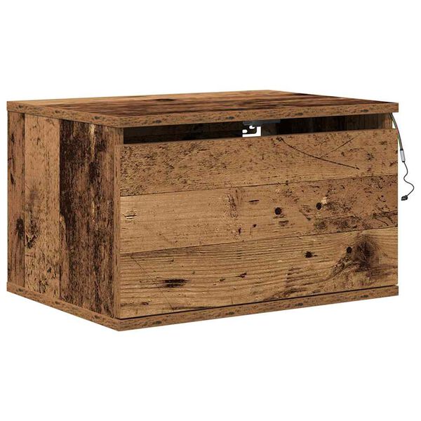 vidaXL Seinale kinnitatav &ouml;&ouml;kapp Vana puit 50 x 36 x 30 cm Tehispuit