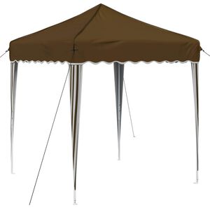 vidaXL &Uuml;hepuuline peotelk 195 x 195 x 245 cm Pruunikashall