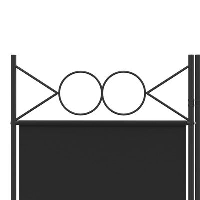 vidaXL 3 paneeliga ruumijagaja, must, 120x200 cm, kangas