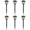 vidaXL V&auml;lised p&auml;ikesevalgused maapinna konksuga 6 pcs Soe valge 42 cm