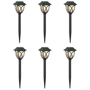 vidaXL V&auml;lised p&auml;ikesevalgused maapinna konksuga 6 pcs Soe valge 42 cm
