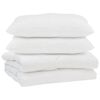 vidaXL Suletekk padjaga 3 pcs Valge Mikrofiiber