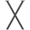 vidaXL söögilaua jalad, X-kujulised, 2 tk, antratsiithall, 57 x (72-73) cm, teras