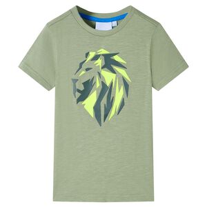 Laste T-s&auml;rk, hele khaki, 116
