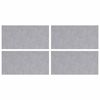 vidaXL Astme katte Ristk&uuml;lik 4 pcs H&otilde;bedane 50 x 25 cm Alumiinium