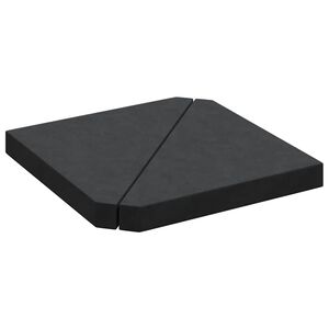 vidaXL Vihmavarju kaalutaldrikud 2 tk Must Graniit Kolmnurkne 14 kg