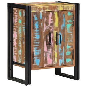 vidaXL Kinga kapp uksega Mitmev&auml;rviline 56 x 35 x 70 cm Taastatud puit