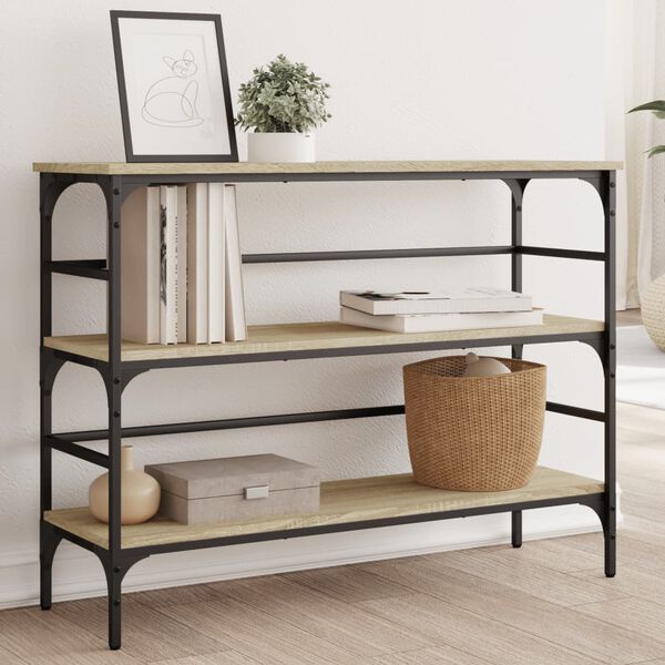 vidaXL konsoollaud, Sonoma tamm, 100x32x75 cm, tehispuit